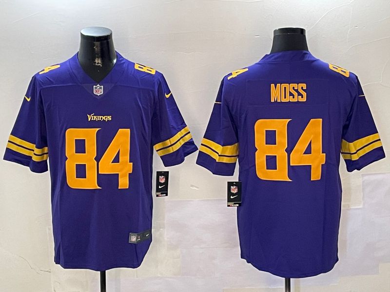 Men Minnesota Vikings #84 Moss Purple Second generation 2024 Nike Limited NFL Jersey style 5